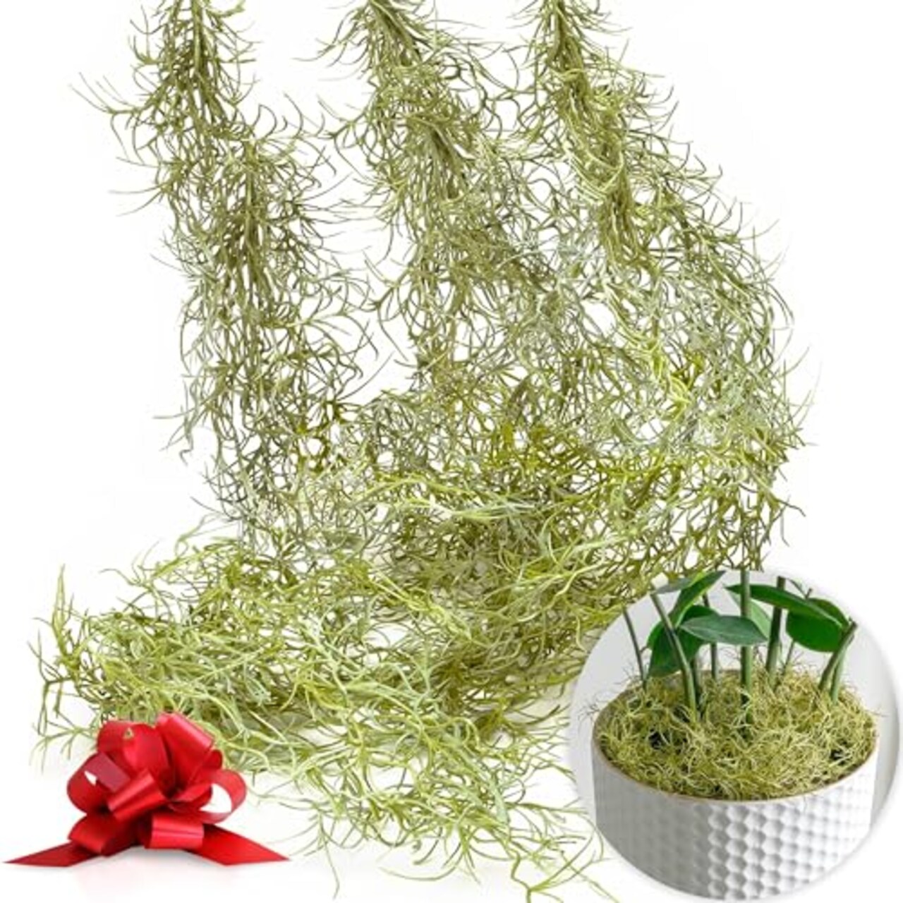 SEEKO Spanish Moss, Christmas Tree Decorations, Fake Moss for